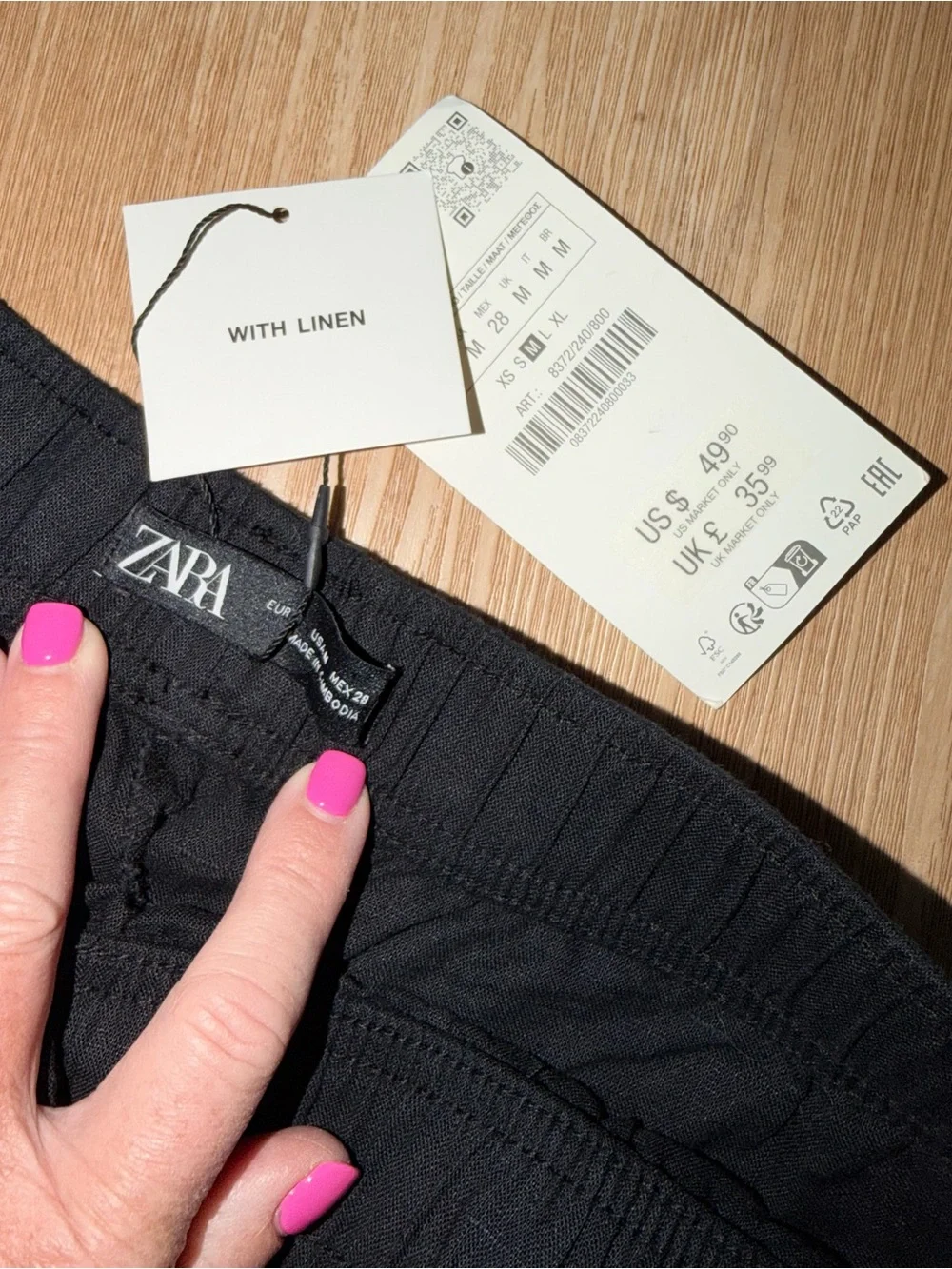 Zara Linen-Blend Relaxed Pants, NWT ($49.90)!